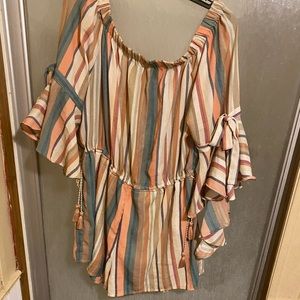 Beautiful off the shoulder romper!!